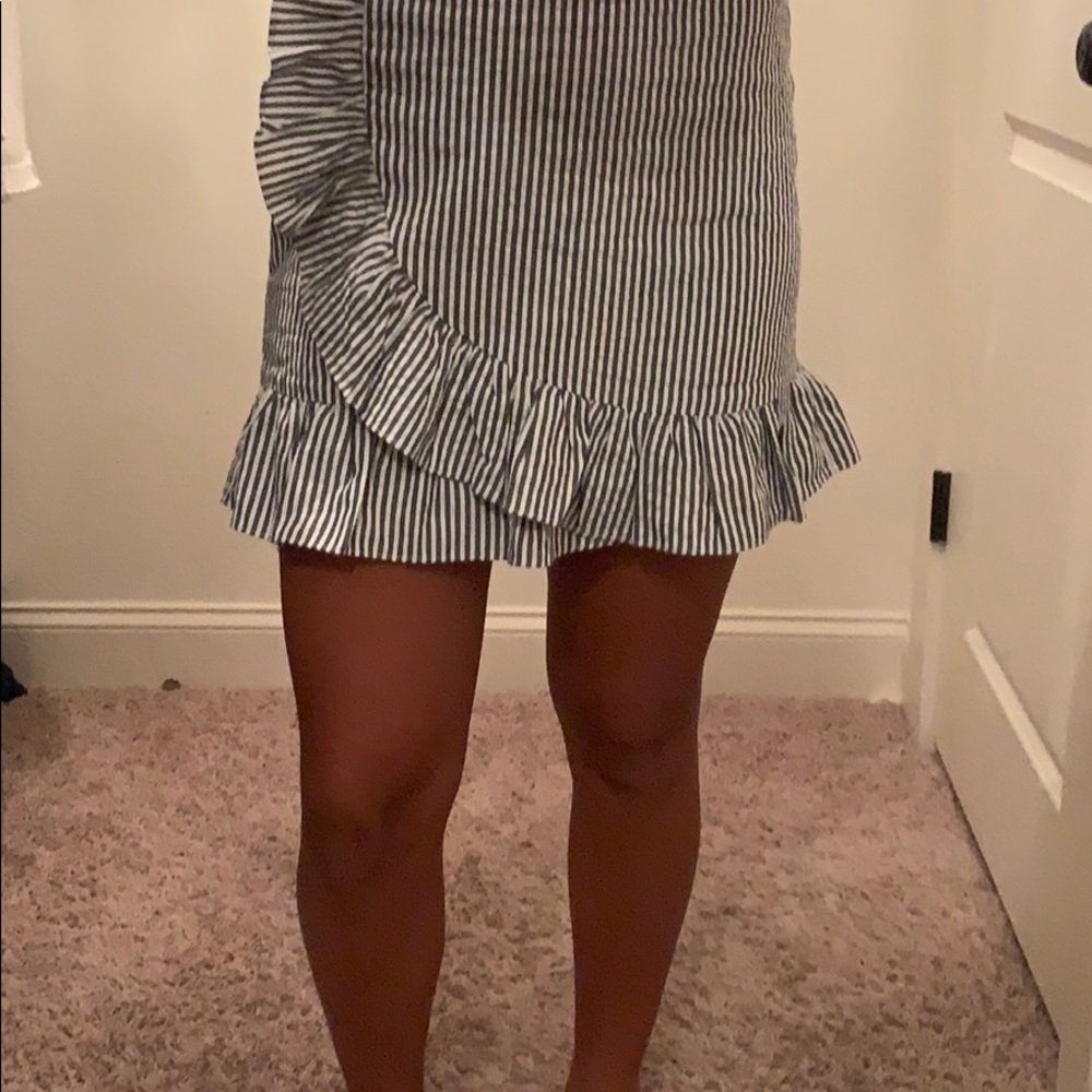 Blue and white skirt